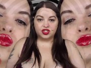 Preview 6 of Mind Fucking Lipnonsis - Red Lipstick Fetish & Mesmerize Mind Control JOI - PREVIEW - Sydney Screams