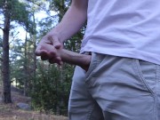 Preview 3 of Risky jerk-off in a park. Massive POV cumshot | Johann Wood