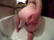 Preview 3 of water squirting up and out my ass, enema