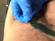 Preview 1 of the waxing goes too far, it also offers the client an erection that ends with a mega cumshot