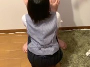 Preview 4 of cum onto japanese office uniform