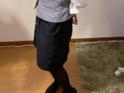Preview 6 of cum onto japanese office uniform