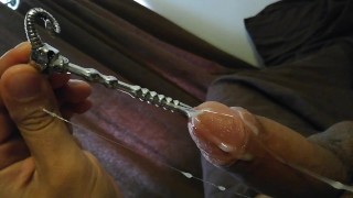 Second attempt with my biggest urethral dilator, intense orgasm