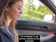 Preview 3 of Whore sucked in the car and cheated her boyfriend