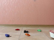 Preview 4 of TRANNY GIANTESS AMANDA CRUSHES TOY CARS IN HIGH HEELS - 1 (CRUSH FETISH)