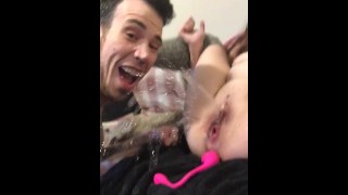 Daddy making little squirt hard wet pussy licked