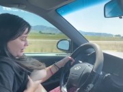 Preview 6 of flashing and sucking my titties while driving down the highway on a road trip
