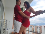 Preview 1 of Kathalina777 does a delicious fuck anal on the balcony of her house+ends with the milk in her mout