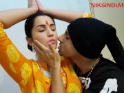 Preview 1 of Katrina Kaif look a like girl fucked hard by men in Indian Ashram