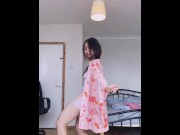 Preview 2 of Asian girls sexy dance at home kimono Chinese Japanese Korean