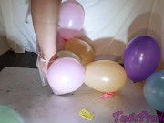 Preview 2 of Girlfriend crushes your baloons