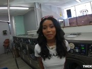 Preview 3 of Thickumz - Booty Ebony Fucked in the Laundromat
