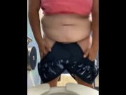 Preview 1 of BBW peeing in public bathroom
