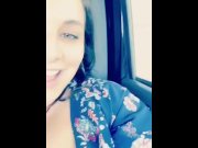 Preview 6 of Risky Public Masturbation in Jeep in the Sam’s Club Parking Lot... No Bra, No Panties