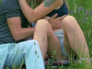 Preview 2 of She Has An Amazing Orgasm While Riding A Cock - Outdoor Sex In The Mountains