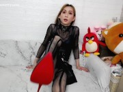 Preview 3 of ABC027 Mistress Abby Kitty humiliation make you got very hard 黑丝高跟女王艾爷第一视角言语羞辱-Chinese