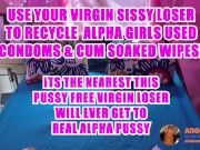 Preview 1 of Pussy-free Loser has to lick clean all the Alpha girls used condoms- TRAILER