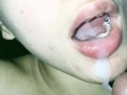 Preview 5 of She loves cum in mouth (super slow mouth) POV