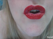 Preview 3 of Glossy and Gummy PREVIEW - Reyna Mae - BBW Mouth Fetish Gummy Vore Giantess Fantasy Shiny Lips POV
