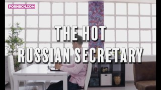 PORNBCN 4K ANAL sex with HOT russian blonde secretary and the big dick boss Alberto Blanco