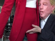 Preview 3 of President Grabs Pussy. Reporter Girl has interest in pussy grabbing. Will you grab me by the pussy?