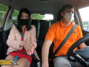 Preview 1 of  Driving School Lady Dee sucks instructor’s disinfected burning cock
