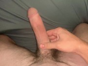 Preview 6 of QUICK AND INTENSE MORNING JERK OFF IN BED! (8 INCH DICK) SOLO MALE MASTURBATION MUSCLE STUD