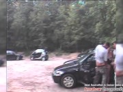 Preview 5 of Swinger couple gets joined by 2 guys during car sex! AMATEURCOMMUNITY