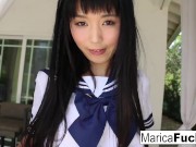 Preview 5 of Schoolgirl Marica walks through the house before masturbating!