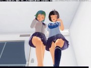 Preview 1 of 3D HENTAI POV Earth-chan and Moon-chan give you a blowjob