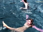 Preview 1 of Underwater swimming girls on Tenerife