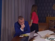 Preview 1 of TUSHY She's always dreamt of her boss's cock in her ass