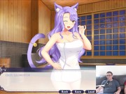 Preview 2 of Bath and Blowjob Cat Girl | Kiara And My Ara Ara Adventure Ep.3 | Funny Gameplay Commentary