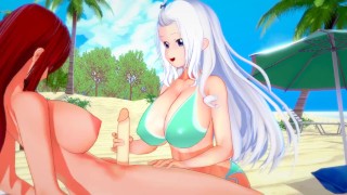 [Fairy Tail] Futa Erza Scarlet x Mirajane Strauss (3d hentai)