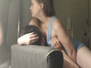Preview 2 of Rubbing My Pussy Over His Cock & Slipping it In While Breastfeeding Him