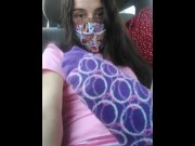 Preview 4 of Waifu Otaku Anime Girl Face Mask Socks Exhibitionist Giggling Laughing COVID-19 Pandemic Quarantine