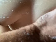 Preview 1 of Fucks his Latina Japanese roommate at the shower - window open so neighbors can see