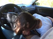 Preview 5 of QUICK BLOWJOB IN CAR ON THE ROAD - Amateur AnnaForia