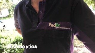 Package Delivery Driver Gets Lucky & Fucks Cops Wife (Married Cheating Blonde Cougar Milf Wants BBC)