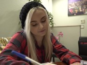 Preview 3 of Hot Blonde Aria Banks Teen Takes Big Dick Pounding in Filthy Casting