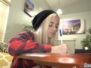 Preview 4 of Hot Blonde Aria Banks Teen Takes Big Dick Pounding in Filthy Casting