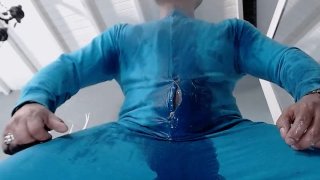 full pis in blue pijama