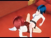 Preview 2 of 3D HENTAI Schoolgirl and her wanted to suck my dick after lesbian games