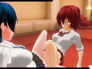 Preview 3 of 3D HENTAI Schoolgirl and her wanted to suck my dick after lesbian games