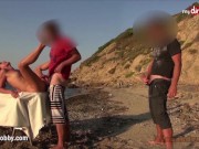 Preview 1 of MyDirtyHobby - 5 guys take turns on gorgeous MILF at the beach