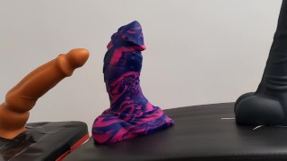 Huge dildo challenge! Watch how this femboy anal masturbates using 4 huge dildos!