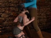 Preview 2 of Futa - Zelda x Lara Croft - 3D Porn