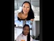 Preview 4 of Just the Tip: Sex Questions & Tips with Asa Akira and Kira noir
