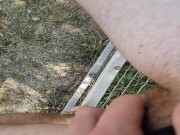 Preview 4 of FTM Spraying Pee From Fence