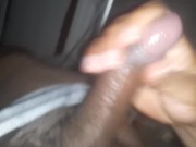 Preview 5 of My first, but not my last! Really Wet Fat Black Cock Masturbating until the nutty cum comes allover!